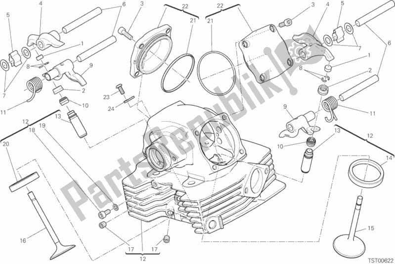 All parts for the 11c - Vertical Head of the Ducati Scrambler 1100 Sport 2019